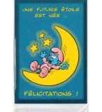 CARTE CARTE DE NAISSANCE - BEBE SCHTROUMPF + ENVELOPPE - CARTERIE BD - ENFANT - ADULTE - FILLE - GARCON (35