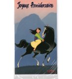 CARTE D'ANNIVERSAIRE DISNEY + ENVELOPPE : MULAN - ENFANT - ADULTE - FILLE - GARCON (60)