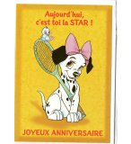 CARTE D'ANNIVERSAIRE LES 101 DALMATIENS / SPORT TENNIS (16)