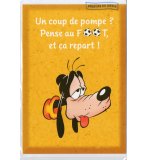 CARTE DINGO EN COUP DE POMPE PENSE AU FOOT + ENVELOPPE - CARTERIE SPORT FOOTBALL - ENFANT - ADULTE - FILLE - GARCON (18)