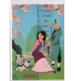 CARTE FELICIATION DISNEY + ENVELOPPE : MULAN ET SON PERE - CARTERIE  (49)