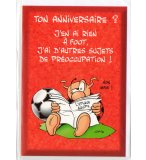 CARTE JOYEUX ANNIVERSAIRE ANIMAL RIGOLO + ENVELOPPE - CARTERIE SPORT FOOTBALL - ENFANT - ADULTE - FILLE - GARCON (1