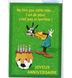CARTE JOYEUX ANNIVERSAIRE DISNEY DINGO - SPORT FOOT + ENVELOPPE - ENFANT - ADULTE - FILLE - GARCON (31)