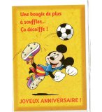 CARTE JOYEUX ANNIVERSAIRE MICKEY FAIT DU FOOT + ENVELOPPE - CARTERIE DISNEY - DESSIN ANIME - ENFANT - ADULTE - FILLE - GARCON (13)