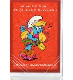 CARTE JOYEUX ANNIVERSAIRE SCHTROUMPFETTE ECOUTE DE LA MUSIQUE + ENVELOPPE - CARTERIE BD - ENFANT - ADULTE - FILLE - GARCON (7)