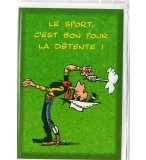 CARTE LUCKY LUKE LE SPORT C'EST BON POUR LA DETENTE + ENVELOPPE - CARTERIE BD - ENFANT - ADULTE - FILLE - GARCON (25)