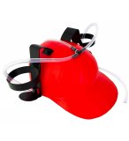 CASQUE A BIERE ROUGE 2 SUPPORTS - BOIRE - BOISSON - MATCH DE FOOT