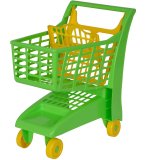 CHARIOT DE SUPERMARCHE VERT ET JAUNE - MARCHANDE - JEU D'IMITATION - SUPERMARCHE, EPICERIE