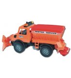 CHASSE NEIGE MERCEDES BENZ UNIMOG - BRUDER - 02572 - VEHICULE D'INTERVENTION