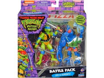 Coffret 2 figurines : L�onardo et Superfly 12 cm - Les Tortues Ninja Mutant Mayhem - TMNT - Turtles - Giochi Preziosi