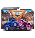 COFFRET 2 MONSTER JAM 1/64 SERIE 25 : BLUE THUNDER VS FULL CHARGE - VEHICULE MINIATURE METAL - SPIN MASTER