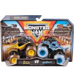 COFFRET 2 MONSTER JAM 1/64 SERIE 31 : MEGALODON VS EARTH SHAKER - VEHICULE MINIATURE METAL - SPIN MASTER
