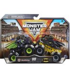 COFFRET 2 MONSTER JAM : BAKUGAN DRAGONOID ET BATMAN - VEHICULE MINIATURE METAL NOIR - SPIN MASTER