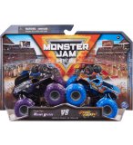 COFFRET 2 MONSTER JAM : MOWARK WORRIOR ET STONE CRUSHER - VEHICULE MINIATURE METAL NOIR BLEU - SPIN MASTER