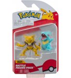 COFFRET 2 POKEMON BATTLE FIGURE ABRA + KAIMINUS - POKEMON - FIGURINE ACTION - BANDAI