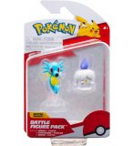 COFFRET 2 POKEMON BATTLE FIGURE HYPOTREMPE + FUNECIRE - POKEMON - FIGURINE ACTION - BANDAI