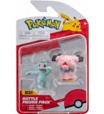 COFFRET 2 POKEMON BATTLE FIGURE MACHOC + SNUBBULL - POKEMON - FIGURINE ACTION - BANDAI