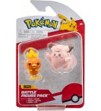 COFFRET 2 POKEMON BATTLE FIGURE MELOFEE + POUSSIFEU - POKEMON - FIGURINE ACTION - BANDAI