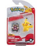 COFFRET 2 POKEMON BATTLE FIGURE PIKACHU + GOURMELET - POKEMON - FIGURINE ACTION - BANDAI