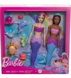 COFFRET 2 POUPEES BARBIE SIRENE + 8 ANIMAUX MARINS + 2 ACCESSOIRES - POUPEE MANNEQUIN - MATTEL - HRG71