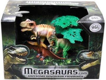 Coffret 3 dinosaures : tyrannosaures, pt�ranodon, v�lociraptor - figurine - animaux pr�historique - 4340009a