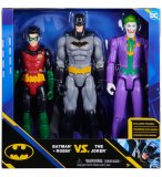 COFFRET 3 FIGURINES BATMAN 30 CM : BATMAN - ROBIN - LE JOKER - SPIN MASTER