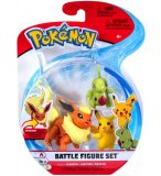 COFFRET 3 POKEMON BATTLE FIGURE PYROLI - EMBRYLEX - PIKACHU - POKEMON - FIGURINE ACTION - TOMY - 37410