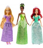 COFFRET 3 POUPEES DISNEY PRINCESSE : ARIEL RAIPONCE TIANA + 2 ACCESSOIRES - POUPEE MANNEQUIN 30 CM - MATTEL