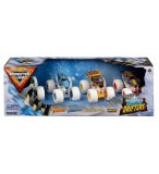 COFFRET 4 MONSTER JAM 1/64 SNOW DRIFTERS : DRAGON, MEGALODON, EARTH SHAKER, MAX-D - VEHICULE MINIATURE METAL - SPIN MASTER