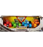 COFFRET 4 VEHICULES MONSTER JAM : EL TORO LOCO - MEGALODON - DRAGONOID - GRAVE DIGGER - VOITURE COLLECTION TOUGH TREADS 1.64 - SPIN MASTER