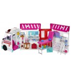COFFRET BARBIE AMBULANCE ET CLINIQUE - VEHICULE MEDICAL 2 EN 1 - MATTEL - HKT79