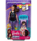 COFFRET BARBIE SKIPPER BABYSITTER AVEC LIT - MATTEL - GHV88 - POUPEES ET ACCESSOIRES