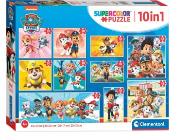 Coffret de 10 puzzles enfant Pat Patrouille chien et v�hicule 18 - 30 - 48 - 60 - pi�ces - Paw Patrol