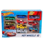 COFFRET DE 10 VEHICULES HOT WHEELS - MATTEL - 54886 - PETITES VOITURES METAL