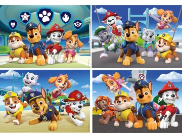 Coffret de 4 puzzles enfant Pat Patrouillle chien en mission  2 x 20 pi�ce et 2 x 60 pi�ces - Clementoni - 24801