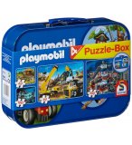 COFFRET DE 4 PUZZLES PLAYMOBIL 2 X 60 PIECES ET 2 X 100 PIECES - SCHMIDT - 55599