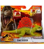 COFFRET DINOSAURE EXTREME DAMAGE DIMETRODON - DINO ARTICULE VERT 19 CM - JURASSIC WORLD - MATTEL