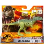 COFFRET DINOSAURE EXTREME DAMAGE QUILMESAURUS - DINO ARTICULE VERT 19 CM - JURASSIC WORLD - MATTEL