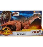 COFFRET DINOSAURE MEGA ACTION : AMPELOSAURUS - ARTICULE - DINO DOMINION - JURASSIC WORLD - MATTEL HDX50