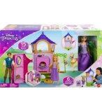 COFFRET GRANDE LA TOUR DE RAIPONCE + POUPEE MANNEQUIN RAIPONCE - 15 PIECES - DISNEY PRINCESSE - MATTEL HLW30