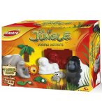 COFFRET JUNGLE DOUBLE ACTIVITE : MOULAGE ET PATE A SEL - JOUSTRA - 41102