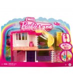 COFFRET MINI BARBIELAND : LA MAISON DE POUPEE AVEC PISCINE ET TOBOGGAN + 1 FIGURINE + ACCESSOIRE - BARBIE - MATTEL HYF47
