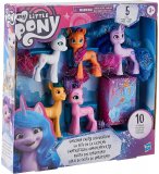 COFFRET MY LITTLE PONY 5 PONEYS 8 CM : PRINCESS PETALS - HITCH TRAIBLAZER - ZIPP STORM - SUNNY STARSCOUT - MON PETIT PONEY - HASBRO