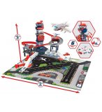 COFFRET PISTE CIRCUIT AEROPORT ELECTRONIQUE + 6 VEHICULES - DICKIE TOYS - BIG PLAYSET