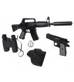 COFFRET POLICE FORCES SPECIALES FUSIL + PISTOLET 8 COUPS + ACCESSOIRES - GONHER