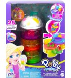 COFFRET POLLY POCKET PARC AQUATIQUE GRAND HOTEL DE POLLY + 2 FIGURINE + 23 ACCESSOIRES - MATTEL - HFP99 - POUPEE