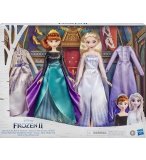 COFFRET POUPEE REINE DES NEIGES II - ANNA ET ELSA TENUES ROYALES : 2 POUPEES - 4 TENUES - DISNEY FROZEN - HASBRO - F2063