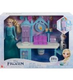 COFFRET REINE DES NEIGES : STAND DE GATEAUX GIVRES + POUPEE ELSA ET OLAF + 13 ACCESSOIRES- POUPEE MANNEQUIN FROZEN - MATTEL - HMJ48