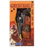 COFFRET SHERIFF COWBOY - PISTOLET 12 COUPS + HOLSTER - GONHER - 149