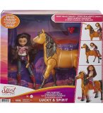 COFFRET SPIRIT L'INDOMPTABLE : CHEVAL SPIRIT QUI MARCHE ET POUPEE LUCKY + ACCESSOIRES - MATTEL